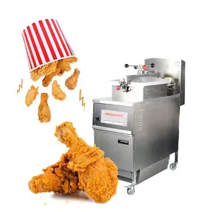 Friteuse à poulet électrique à pression de 25l, équipée d'un filtre à huile, panneau d'ordinateur de grande capacité, friteuse à poulet à pression