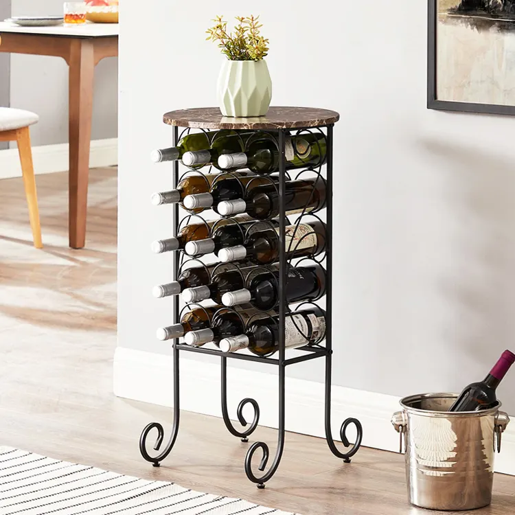 Thuis Woon-Eetkamer Bar Wijn Console Tafel Vrijstaande Vloer Flessen Drank Organizer Display Rek Planken