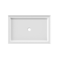 Vente en gros Cabine de douche Rectangle Blanc Acrylique Cuvette de douche Salle de bain Double seuil Base de douche