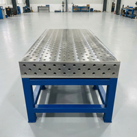 Plateforme de soudage 3D en acier robuste, table à surface trempée de haute précision pour l'aérospatiale et les projets de précision