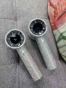 S5 Đầy Đủ Kim Cương Sang Trọng Nghề Thủ Công Di Động Cầm Tay Turbo Fan 3 Bánh Gió Dài Tuổi thọ Pin Với Kỹ Thuật Số Hiển Thị - Product Image 2