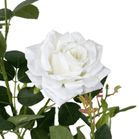Rose artificielle de 120 cm, fausse rose blanche, plante bonsaï, style moderne, fleurs artificielles pour la décoration intérieure
