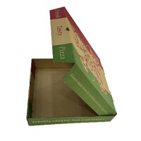 Grande cabane d'emballage personnalisée de luxe boîtes de papier à pizza carrées rouges et vertes avec revêtement UV