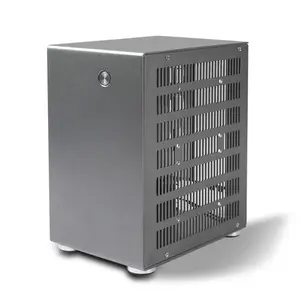 HTPC铝制K39迷你ITX电脑机箱，带柔性PSU薄4U 5U服务器机箱，带2.5英寸硬盘