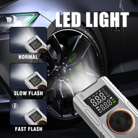 Compresseur d'air électrique portable sans fil ABS pour pneus de voiture, mini-gonfleur avec affichage numérique, lumière d'urgence et moniteur de pression des pneus