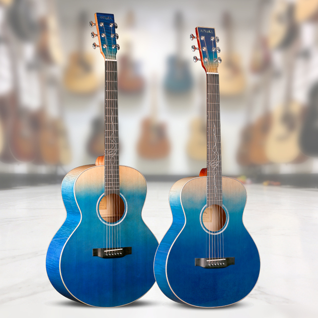 Factory-direct Astraea S-40 41/36-inch Solid Top Wood Acoustic Guitar with Customisable Branding Polished Finish