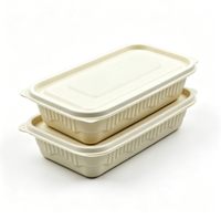Boîte de conservation alimentaire rectangulaire avec couvercle, écologique, pour salade, sushi, sandwich, nouilles, emballage alimentaire