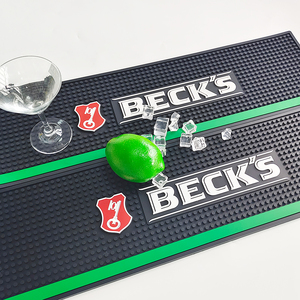 Custom Printed Silicone PVC Bar Runner Rubber Pub Mat <b>Beer</b> Spill Pad Rail Mat Drip Tray Non Slip Service Mat Table <b>Coaster</b> - Product Image 5