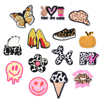 Chaussures décontractées en toile tendance, Chapeau, Chaussures à talons hauts, Tongs, Sac à main, Breloques pour chaussures à imprimé léopard, Accessoires, Décoration en PVC, Sabots