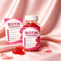 Échantillon de voyage en sachet individuel, emballé en vrac, en flacon ambré, sous blister, Gummies à la biotine