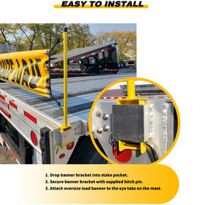Soporte de montaje de pancarta de carga de gran tamaño de bolsillo de estaca de remolque advertencia de superficie plana/montaje de pancarta de señal de carga de gran tamaño - Product Image 6