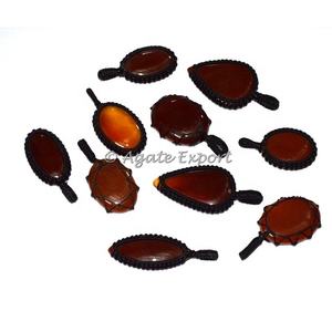 Pendentifs enveloppe en pierre de cornaline, pierres gravées, vente en gros, 50 pièces - Product Image 1