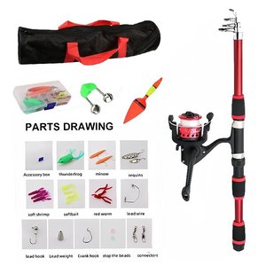 Ensemble <span class=keywords><strong>canne</strong></span> à pêche et moulinet pour la pêche en <span class=keywords><strong>mer</strong></span> avec <span class=keywords><strong>canne</strong></span> à longue portée, sac de transport pour <span class=keywords><strong>canne</strong></span> à appât, kit de pêche pour débutant - Product Image 3