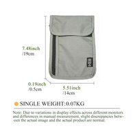 Portefeuille de voyage portable en tissu Oxford imperméable anti-vol RFID, sac bandoulière pour passeport, organiseur de documents et billets d'avion