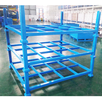 Vente directe usine : Cage de stockage industrielle pliable en acier pour pneus, empilable pour entrepôt