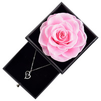 Coffret cadeau de Noël et de la Saint-Valentin, roses éternelles préservées, fleurs, boîtes cadeaux de bijoux
