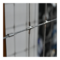 Grille de sécurité invisible en nylon PA6 enduit 7x7, câble en acier inoxydable non magnétique 304/316, pour balcon