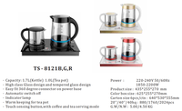 Théière turque en porcelaine électrique avec appareils ménagers théière Samovar en verre électrique
