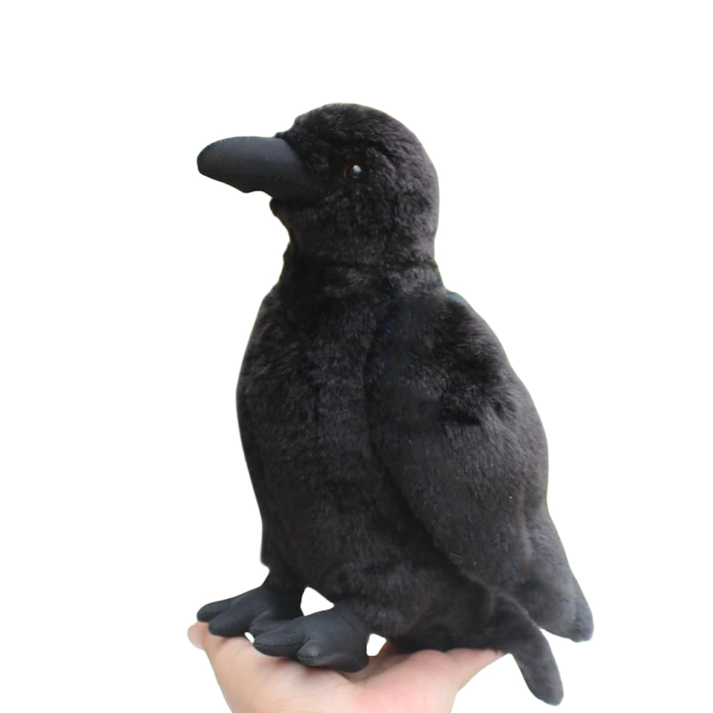 Realistic Sharp Mouth Cute Paws Stuffed Raven Toy