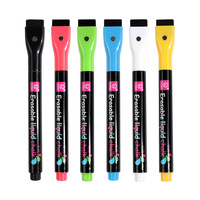 X726-1 Meilleur stylo à craie liquide magnétique, calendrier acrylique, planification, effaçable à l'eau, pointe fine de 1 mm, effaceur pour tableau blanc