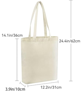 Bolsas de Lona Natural con Logotipo Impreso Personalizado, Bolsa de Lona de Algodón Ecológica - Product Image 2