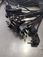 Cordon d'alimentation CA à 3 broches en cuivre pur, prise UE, rallonge avec fils de terre européens à extrémités ouvertes 3x1.0mm² 300V pour appareils électroménagers industriels et domestiques