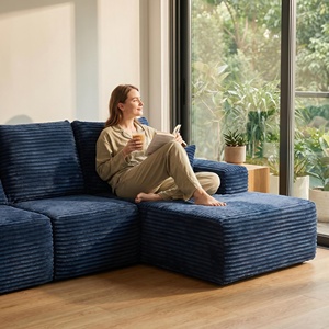 Nouveau design 2025 – Canapé modulaire en mousse sectionnel avec revêtement en éponge compressée pour hôtels et appartements – Ensemble en tissu - Product Image 4