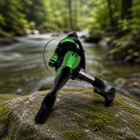Moulinet de pêche taille 1000-7000 léger et durable, bobine ABS noir-vert, 1 roulement à billes, eau salée/eau douce, directement de l'usine