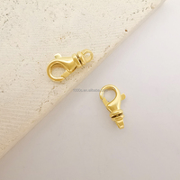 1000S Fournitures de fabrication de bijoux en or massif 18K jaune, crochets de fermeture ouverts pour colliers, attaches de chaîne DIY, sac de fermetures