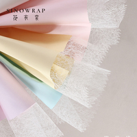 SINOWRAP Nouveauté Papier d'emballage en dentelle Papier d'emballage pour fleurs Joyeuse Saint-Valentin