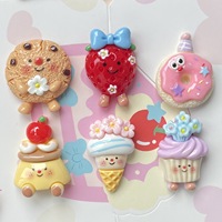 Breloques DIY en résine à thème dessin animé, accessoires décoratifs, pendentifs pour pinces à cheveux, coques de téléphone et décorations alimentaires