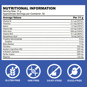 Suplemento Nutricional Esportivo OLLI, Pó de <span class=keywords><strong>L</strong></span>-Citrulina, Pré-Treino, Pó de Creatina Monohidratada Pura - Product Image 2