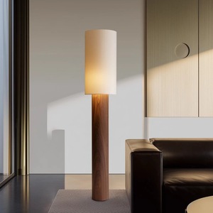 Lámpara de Pie de Madera Maciza de 30 cm de Diámetro y 160 cm de Altura, LED con Color Ajustable, Bajo CRI 60, Iluminación Decorativa para Sala de Estar, Dormitorio y Hogar - Product Image 4
