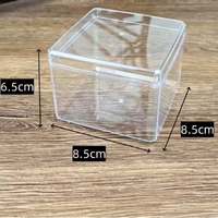 Conteneurs en plastique transparent jetables en gros, gobelets à dessert carrés avec couvercle, boîte à gâteau mousse, emballage