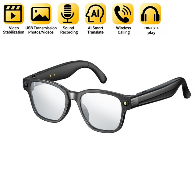 NEW Google L801 AI Smart Glasses 12MP Camera High-definition Photo Video Recording for Calling Music Playback Real-time