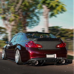 Cofano Posteriore in Fibra di Carbonio per Infiniti G37 G25 Berlina 4 Porte <span class=keywords><strong>2008</strong></span>-2013 Stile V1, Copertura <span class=keywords><strong>Bagagliaio</strong></span> Ducktail, Kit Carrozzeria Auto - Product Image 6