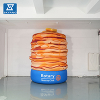 Modèle de gâteau simulé gonflable personnalisé pour la publicité de festival alimentaire en plein air, décoration gonflable