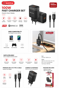 Cargador Rápido PD de 100W <span class=keywords><strong>Solma</strong></span>, Producto en Tendencia 2026, Cargador de Pared USB-A con Cable Tipo C para Teléfonos Móviles Samsung, Xiaomi, iPhone - Product Image 3