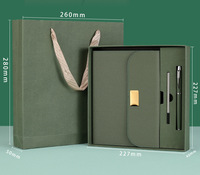 Nouvelle conception 2026 – Coffret cadeau de luxe en cuir PU avec logo personnalisé, comprenant un carnet de notes, un stylo et un agenda promotionnel pour entreprises