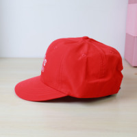 Casquette de baseball à 6 panneaux en tissu imperméable à bord court, impression numérique personnalisée, livraison directe d'usine