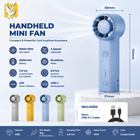 Nouveau modèle 2026 – Mini ventilateur portable silencieux, compact et puissant, avec moteur turbo sans balais, idéal pour l'extérieur, rechargeable par USB