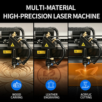 Machine de gravure/découpe laser CO2, nouveau contrôleur Ruida, haute précision, refroidissement par eau CNC, acrylique, bois, contreplaqué, pierre, verre, AI LAS