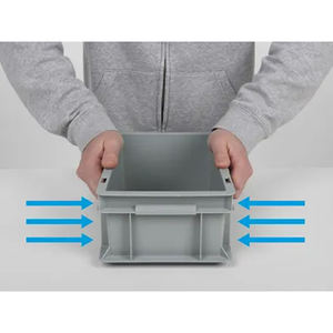 Fami Euro Box Caja de plástico de 400x300x320mm con asas cerradas y fondo liso - Product Image 6