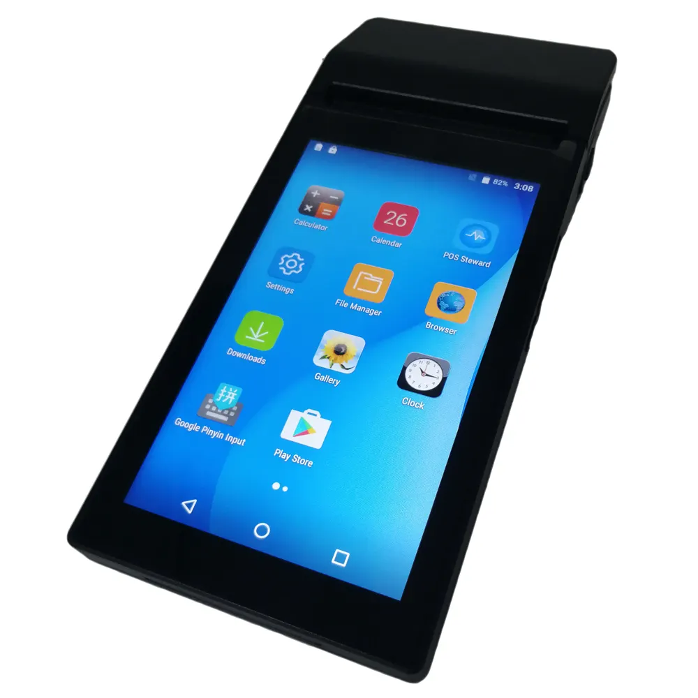 Nieuwe 7Inch Touch Screen Android Mini Pos Kassa Met 80Mm Thermische Printer