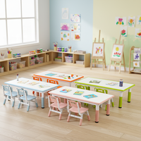 Ensemble table et chaise ergonomique, réglable, portable, écologique et sécuritaire pour enfants, idéal pour la maternelle, le dessin, les repas et l'apprentissage