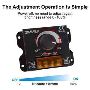 ESann Max 30A手動制御DC5-24V調光RFリモートノブコントローラーキット（COB SMD LEDストリップ用）RoHS CE認証取得済み - Product Image 5