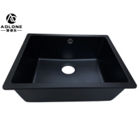 Évier de cuisine à bol unique fait à la main Lavabo populaire en quartz rose en granit et marbre sans robinet