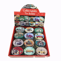Mini boîte carrée personnalisée en métal à collectionner avec design imprimé