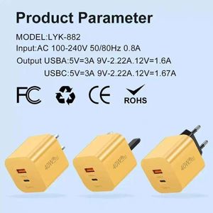 Cargador de Pared USB C PD Universal de 40 W, Cargador Rápido para Teléfono Móvil, Compatible con Phone 16 15 14 13 12 Pro Max - Product Image 4