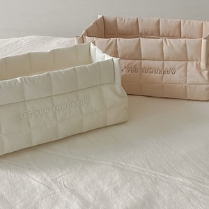 Organizzatore Moderno per Pannolini in Tessuto Trapuntato, <span class=keywords><strong>Cesto</strong></span> Portaoggetti per Cameretta di Grande Capacità con Ricami - Product Image 2